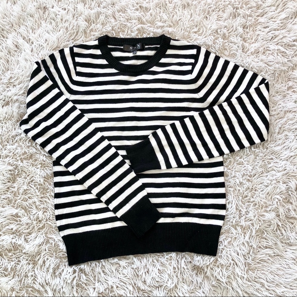 Black and white striped sweater